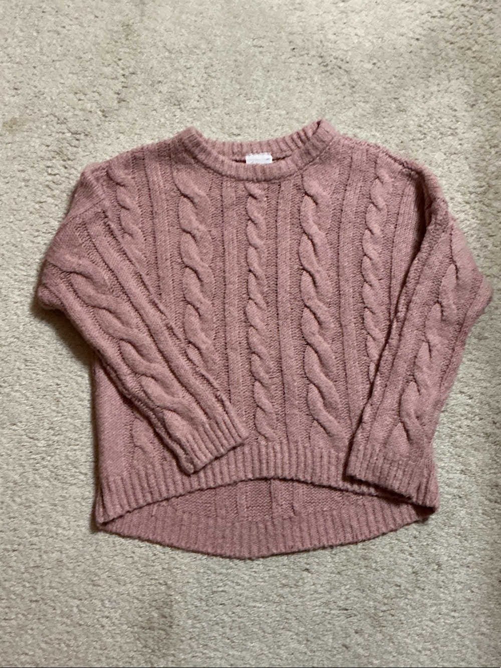 abercrombie kids Cable Knit Sweater - Mauve Pink